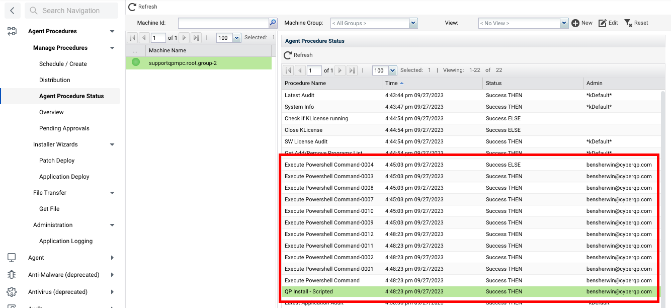 Deploy Quickpass Agent Using Kaseya VSA v9 – CyberQP
