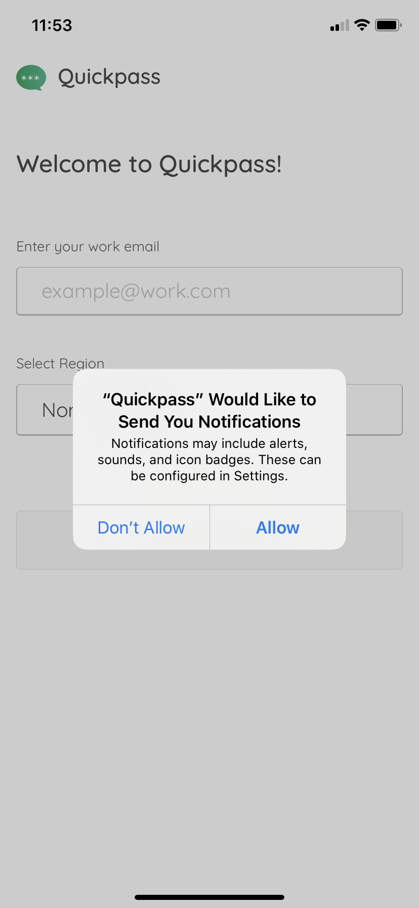 How to On-board the Quickpass Self-Serve Mobile App: End user